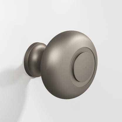 Colonial Bronze 1930BB Round Ringed-Face Back-to-Back Shower Door Knob Kit, 1-1/2 in Diameter - Matte Pewter