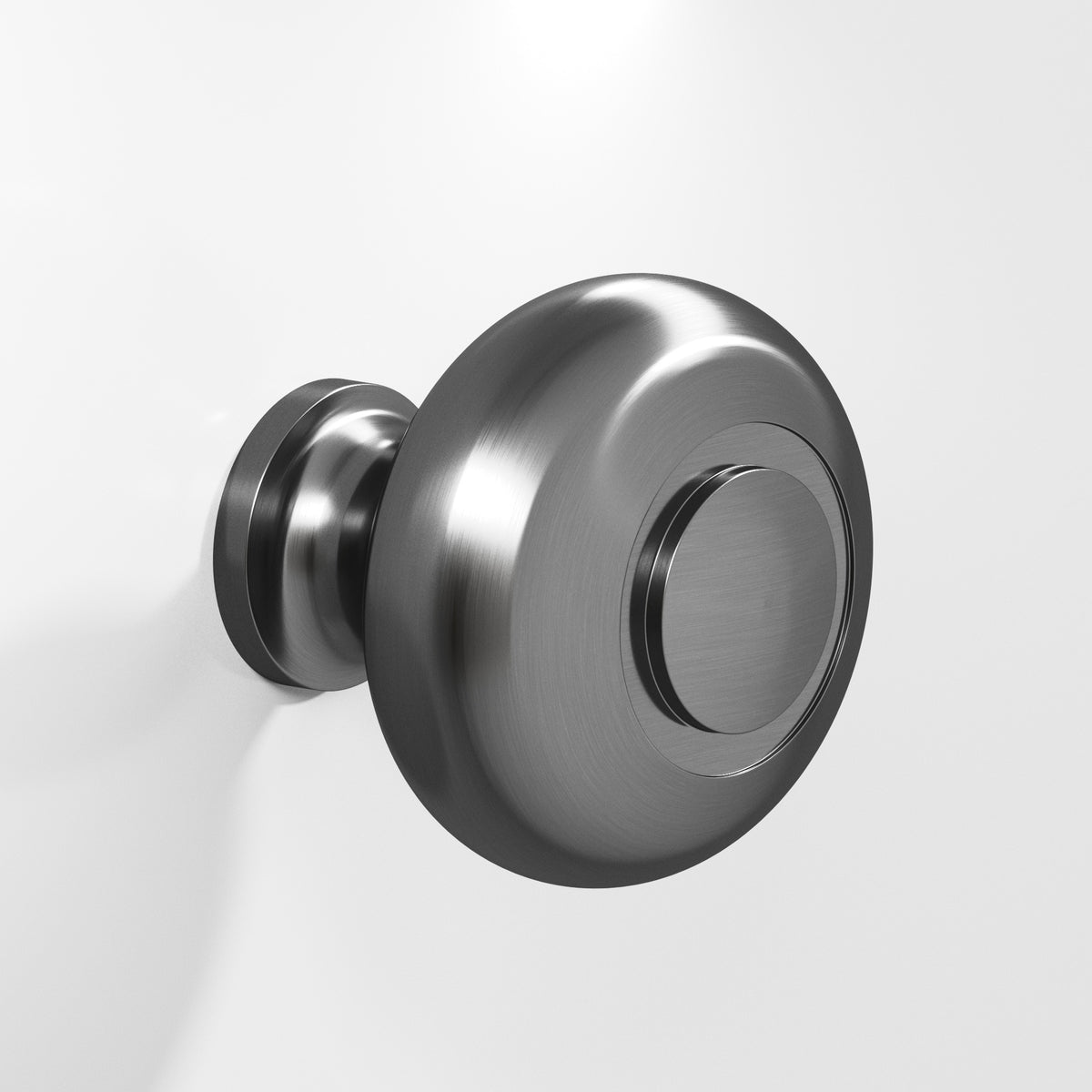 Colonial Bronze 1920 Round Knob with Ringed Face, 1-1/4 in Diameter - Graphite