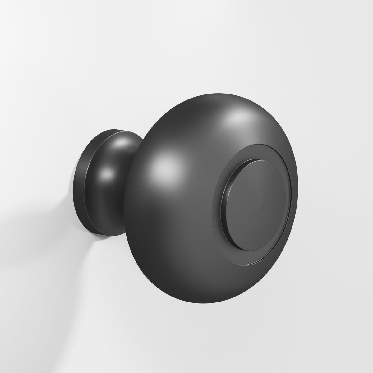 Colonial Bronze 1930BB Round Ringed-Face Back-to-Back Shower Door Knob Kit, 1-1/2 in Diameter - Matte Graphite