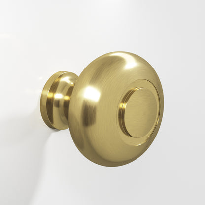 Colonial Bronze 1920BB Round Ringed-Face Back-to-Back Shower Door Knob Kit, 1-1/4 in Diameter - Antique Brass