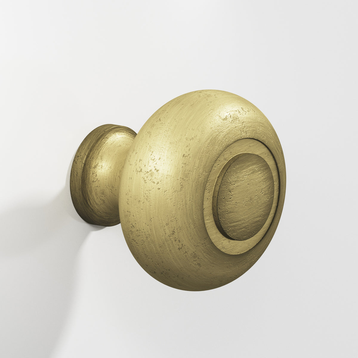 Colonial Bronze 1920BB Round Ringed-Face Back-to-Back Shower Door Knob Kit, 1-1/4 in Diameter - Distressed Antique Brass