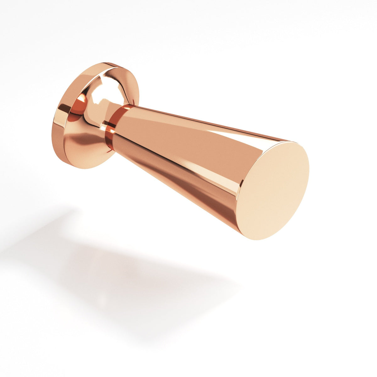 Colonial Bronze 195 Tapered Cone Knob with Round Base, 1/2 in Diameter - Polished Copper