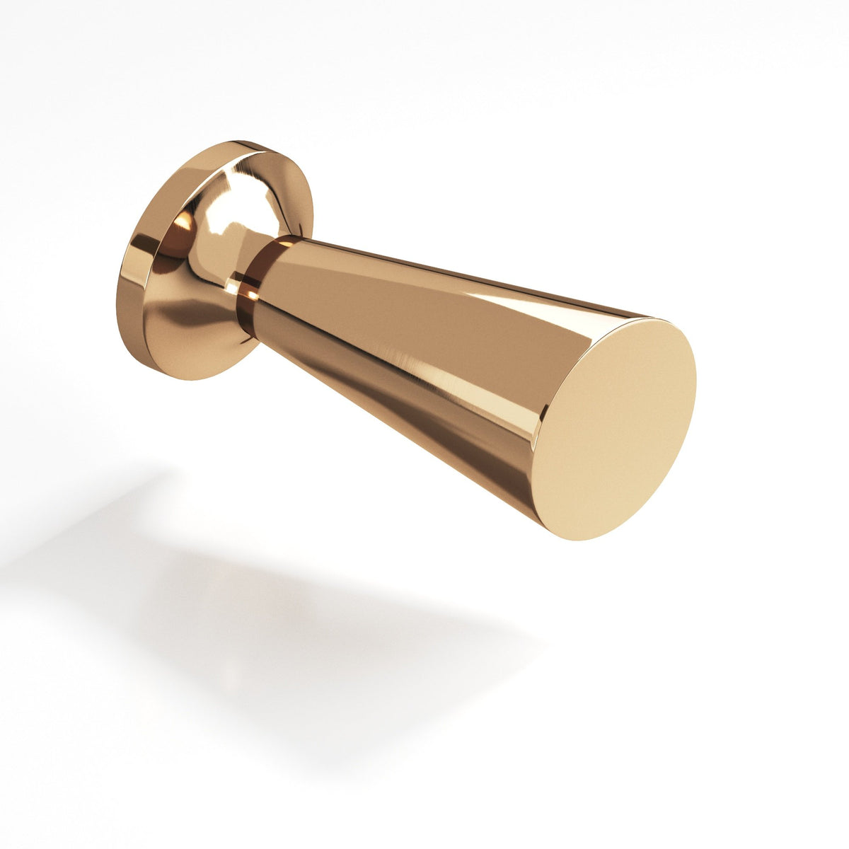 Colonial Bronze 195 Tapered Cone Knob with Round Base, 1/2 in Diameter - Polished Bronze