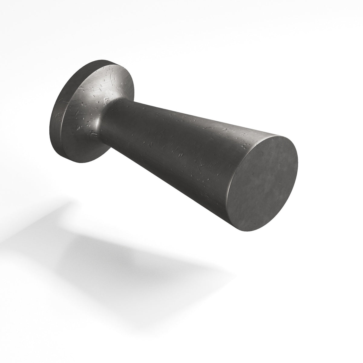 Colonial Bronze 195 Tapered Cone Knob with Round Base, 1/2 in Diameter - Distressed Satin Black