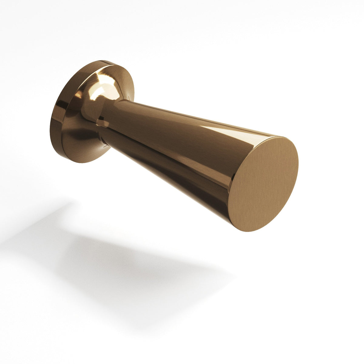 Colonial Bronze 195 Tapered Cone Knob with Round Base, 1/2 in Diameter - Light Statuary Bronze