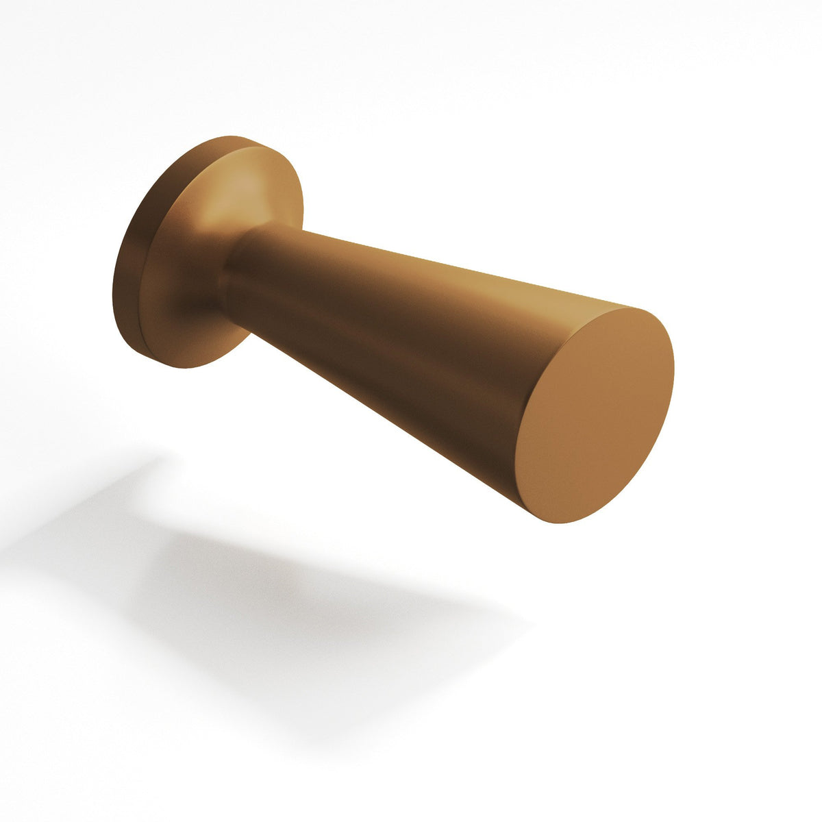 Colonial Bronze 195 Tapered Cone Knob with Round Base, 1/2 in Diameter - Matte Light Statuary Bronze