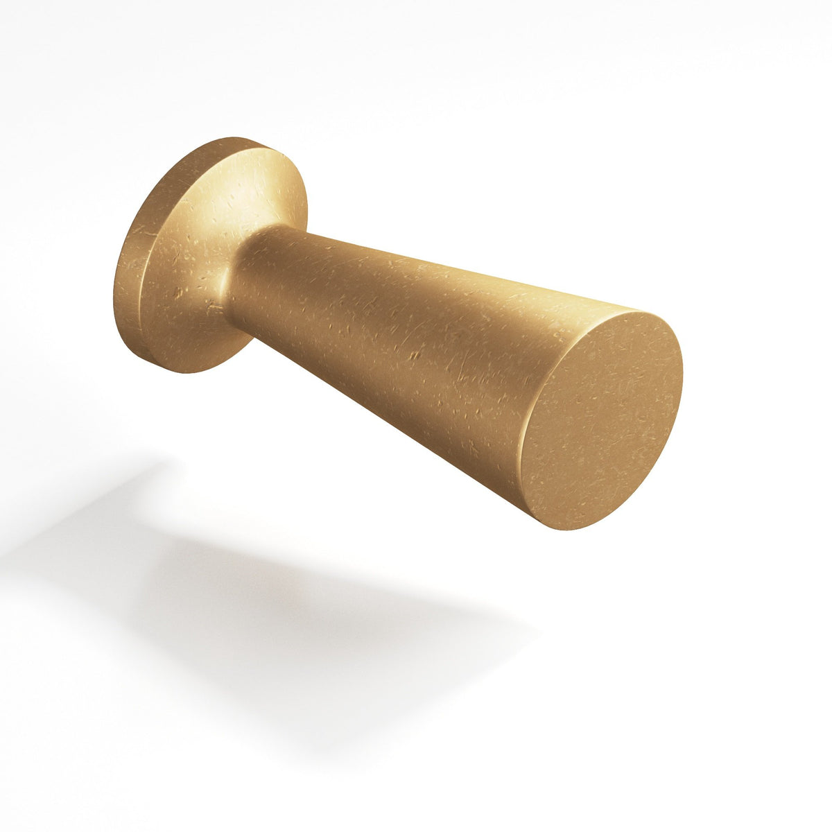 Colonial Bronze 195 Tapered Cone Knob with Round Base, 1/2 in Diameter - Distressed Light Statuary Bronze