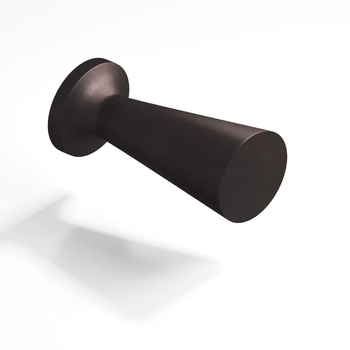 Colonial Bronze 195 Tapered Cone Knob with Round Base, 1/2 in Diameter - Matte Dark Statuary Bronze