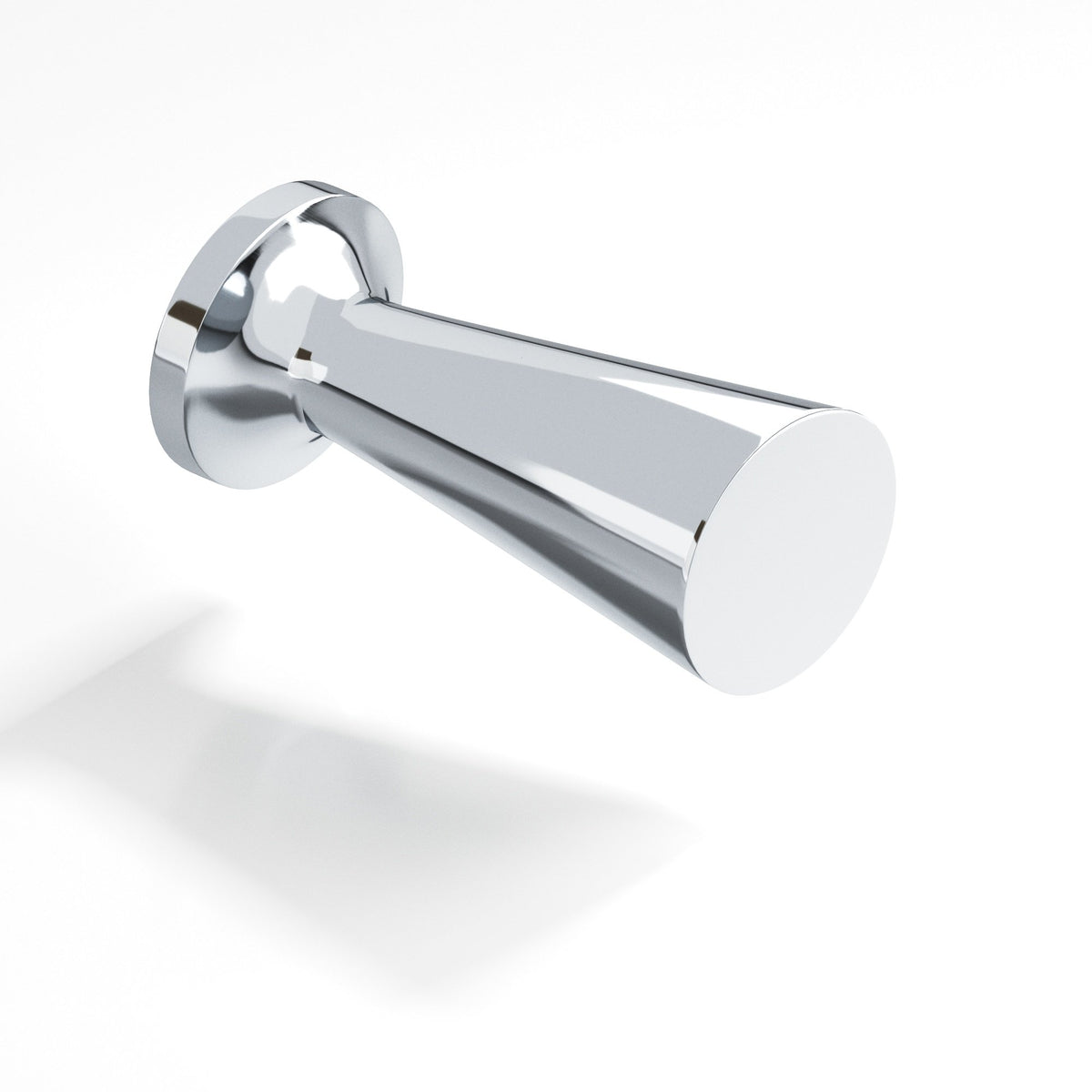 Colonial Bronze 195 Tapered Cone Knob with Round Base, 1/2 in Diameter - Polished Chrome