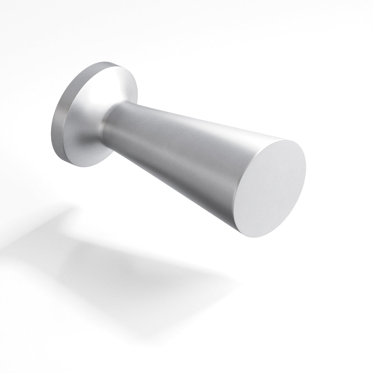 Colonial Bronze 195 Tapered Cone Knob with Round Base, 1/2 in Diameter - Matte Satin Chrome