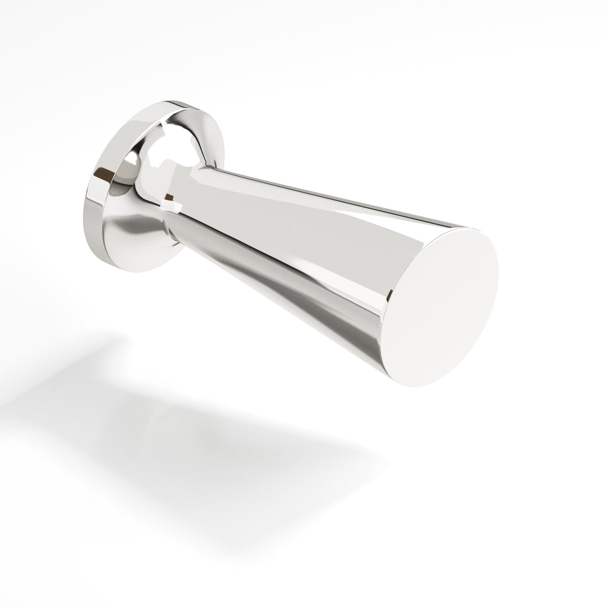 Colonial Bronze 195 Tapered Cone Knob with Round Base, 1/2 in Diameter - Polished Nickel