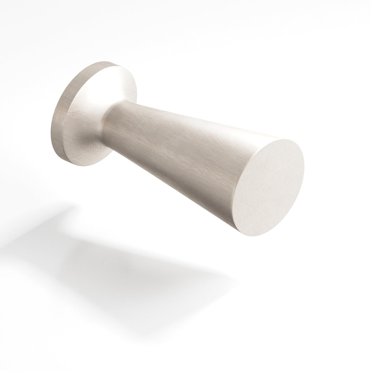 Colonial Bronze 195 Tapered Cone Knob with Round Base, 1/2 in Diameter - Matte Satin Nickel