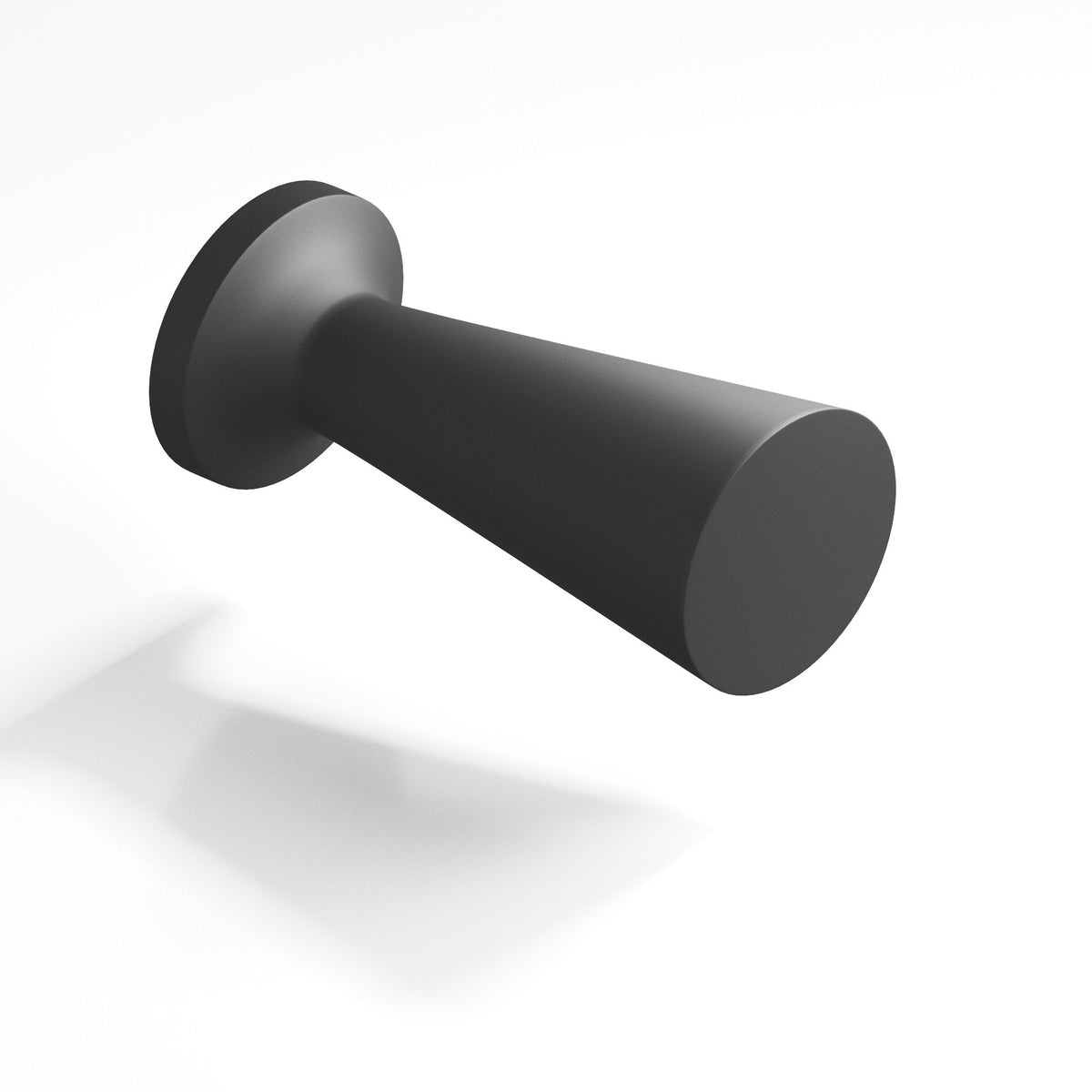 Colonial Bronze 195 Tapered Cone Knob with Round Base, 1/2 in Diameter - Matte Graphite