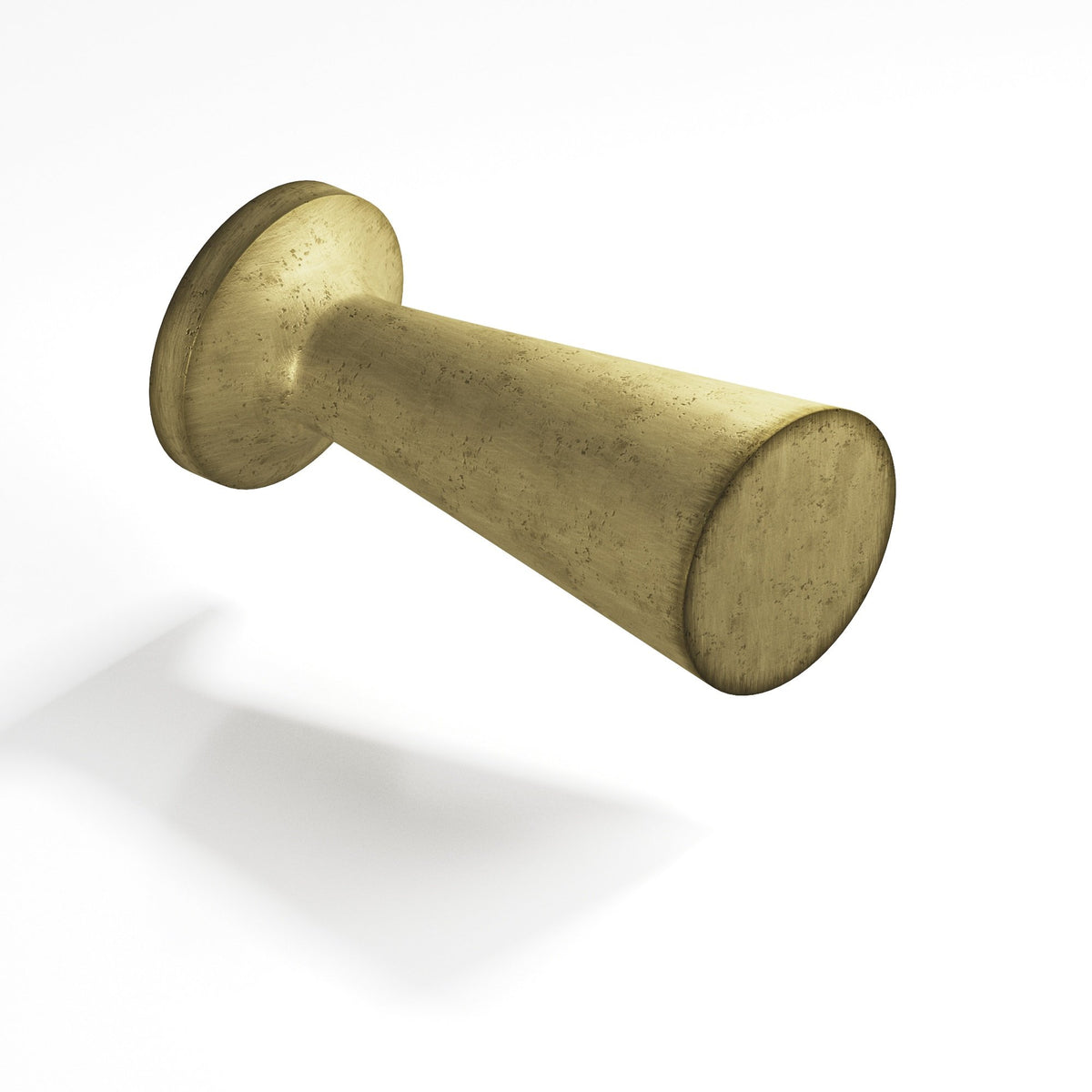 Colonial Bronze 195 Tapered Cone Knob with Round Base, 1/2 in Diameter - Distressed Antique Brass