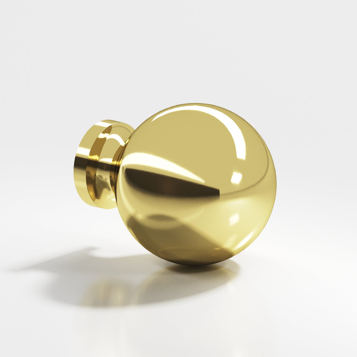 Colonial Bronze 196 Globe Knob, 1 in Diameter - Polished Brass