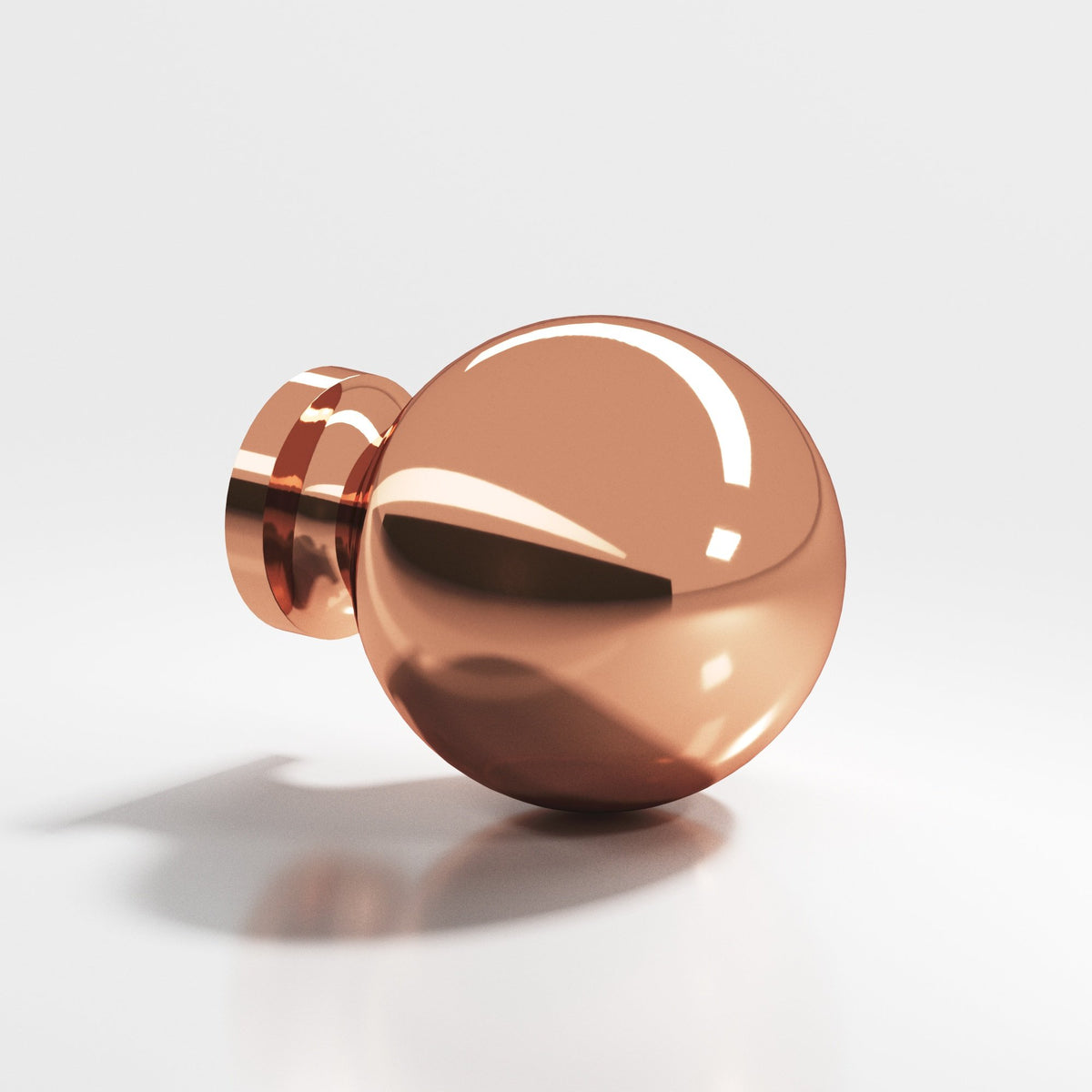 Colonial Bronze 197BB Globe Back-to-Back Shower Door Knob Kit, 1-1/4 in Diameter - Polished Copper