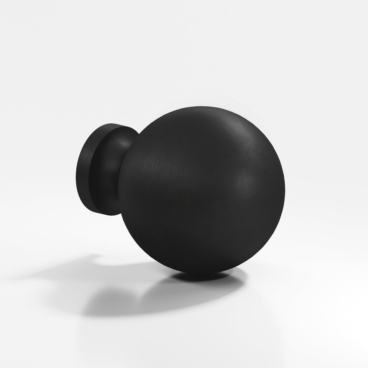 Colonial Bronze 196 Globe Knob, 1 in Diameter - Matte Satin Black