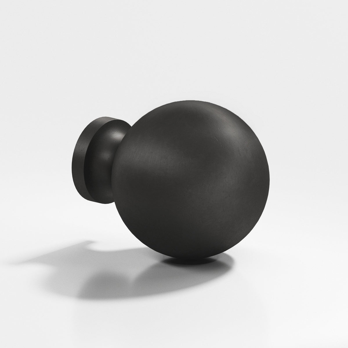 Colonial Bronze 196 Globe Knob, 1 in Diameter - Distressed Satin Black