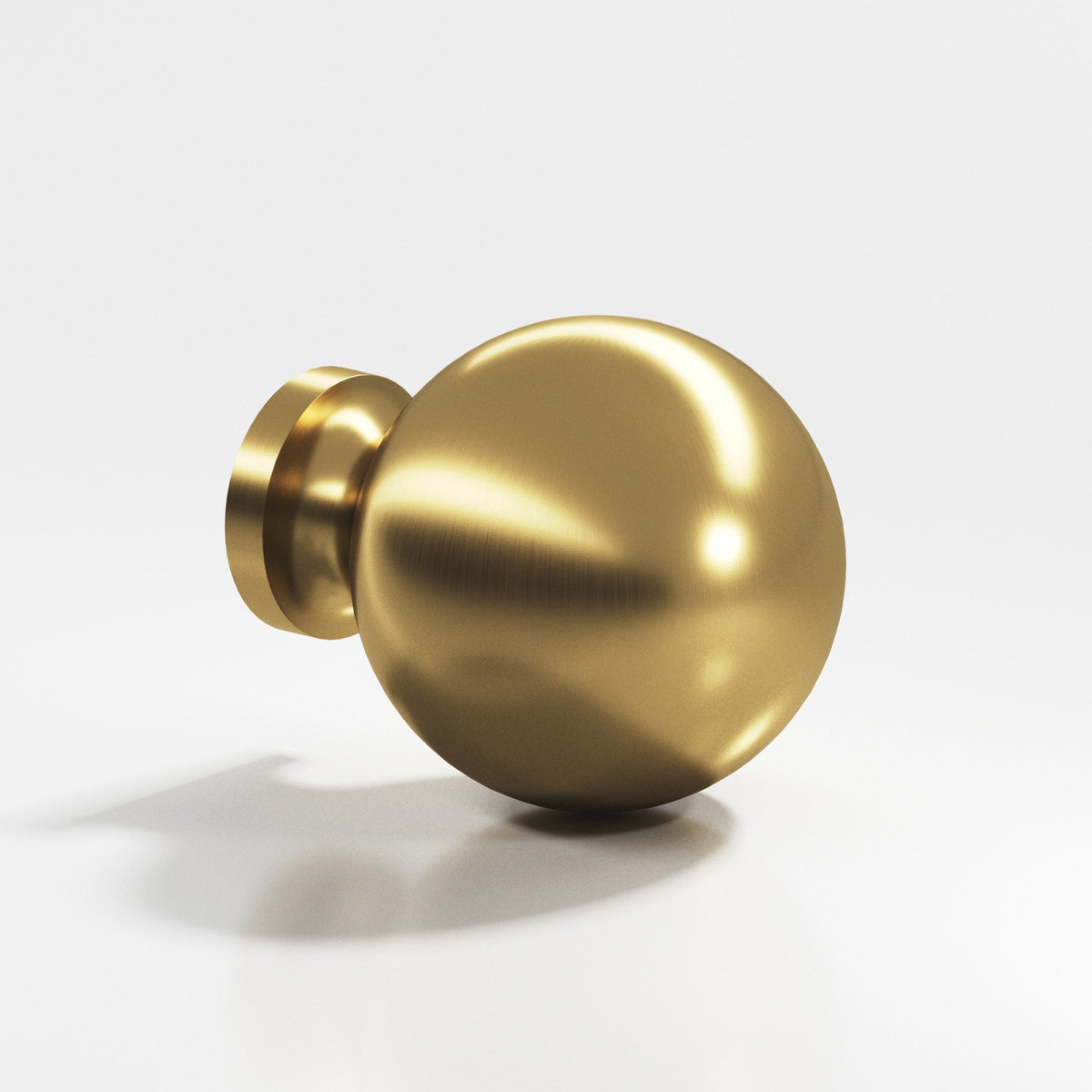 Colonial Bronze 197 Globe Knob, 1-1/4 in Diameter - Satin Brass