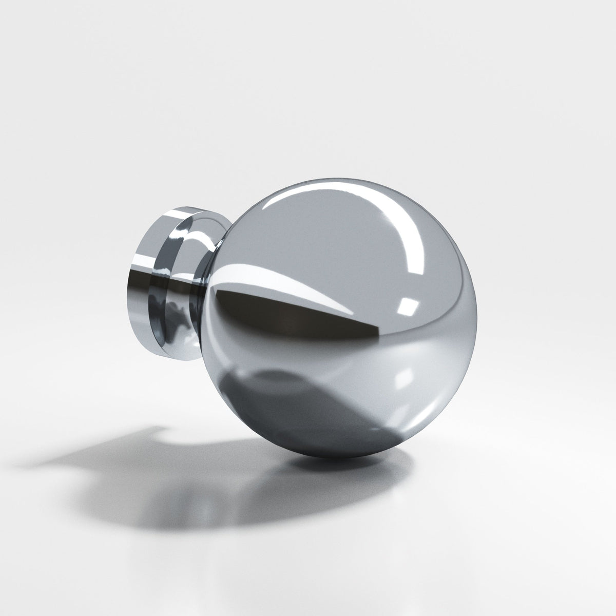 Colonial Bronze 196 Globe Knob, 1 in Diameter - Polished Chrome