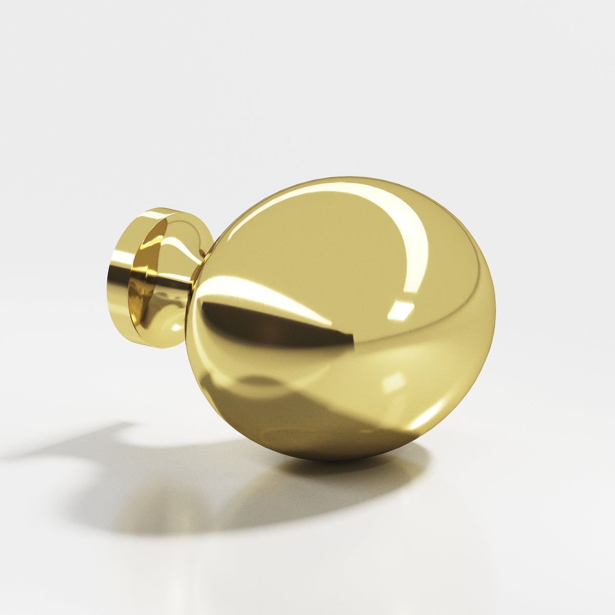 Colonial Bronze 198 Oval Egg Knob, 1-1/4 x 1 in - Polished Brass