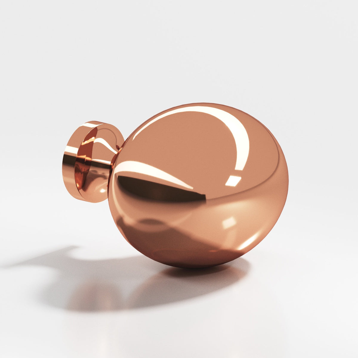Colonial Bronze 199 Oval Egg Knob, 1-1/2 x 1-1/4 in - Polished Copper