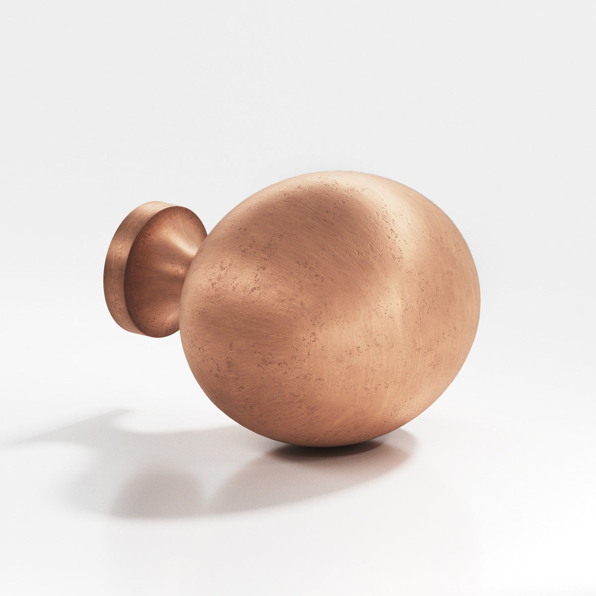 Colonial Bronze 199 Oval Egg Knob, 1-1/2 x 1-1/4 in - Distressed Antique Copper