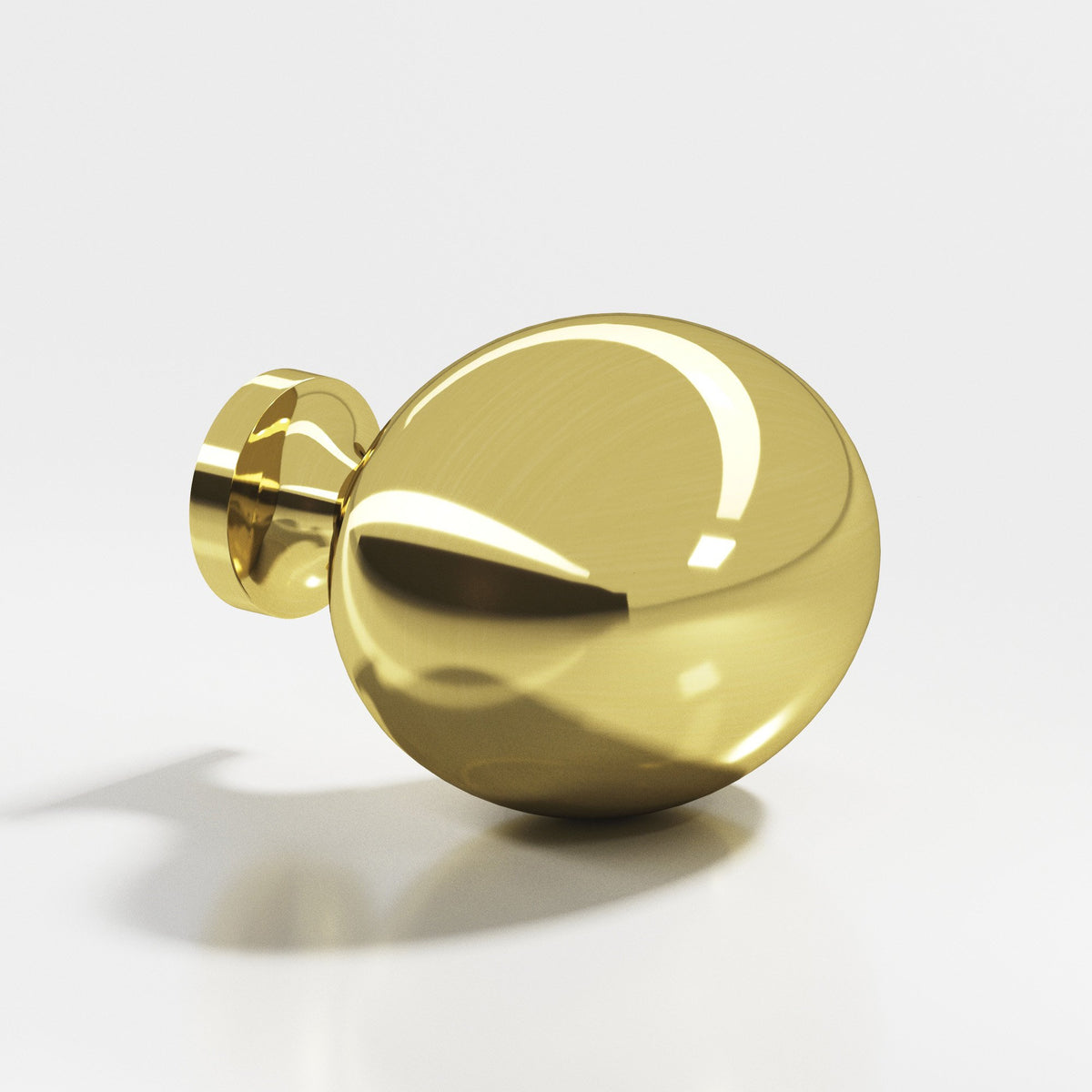 Colonial Bronze 198 Oval Egg Knob, 1-1/4 x 1 in - Unlacquered Polished Brass