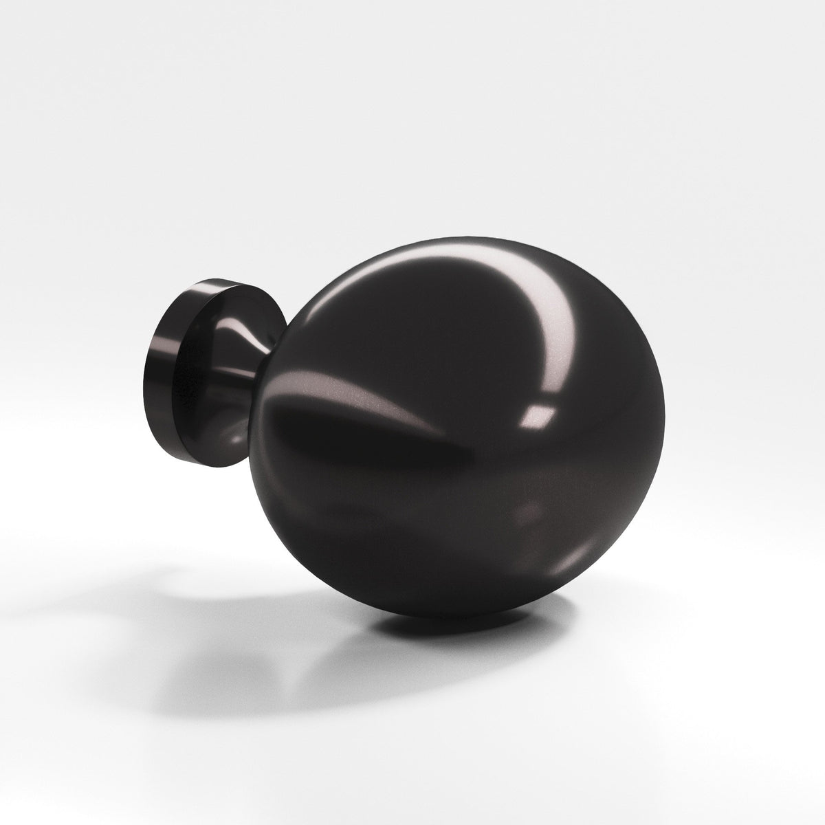 Colonial Bronze 198 Oval Egg Knob, 1-1/4 x 1 in - Satin Black