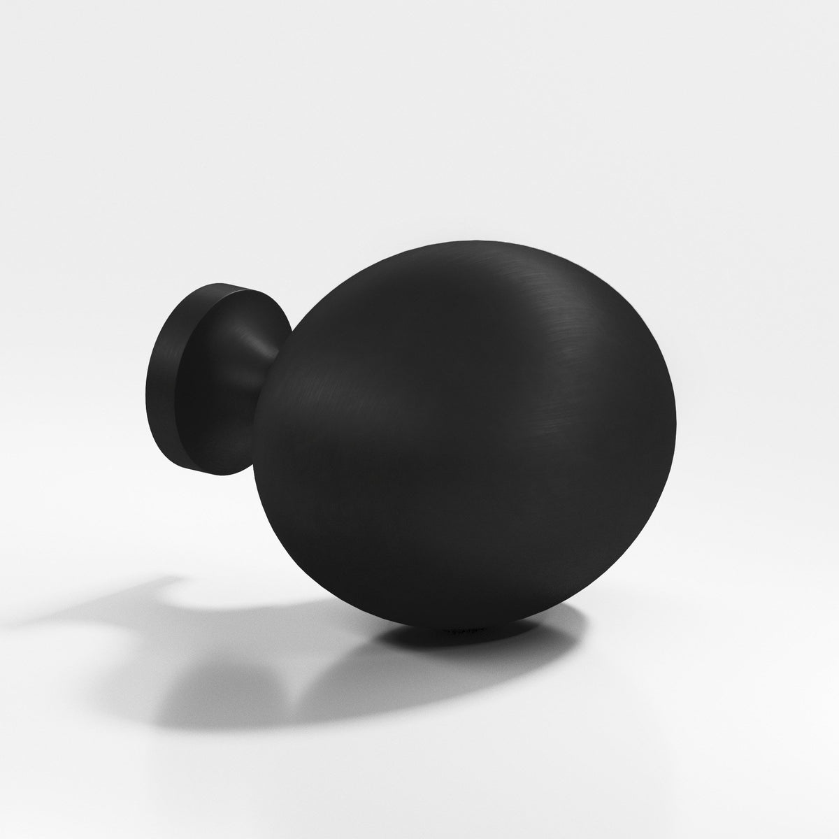 Colonial Bronze 198 Oval Egg Knob, 1-1/4 x 1 in - Matte Satin Black