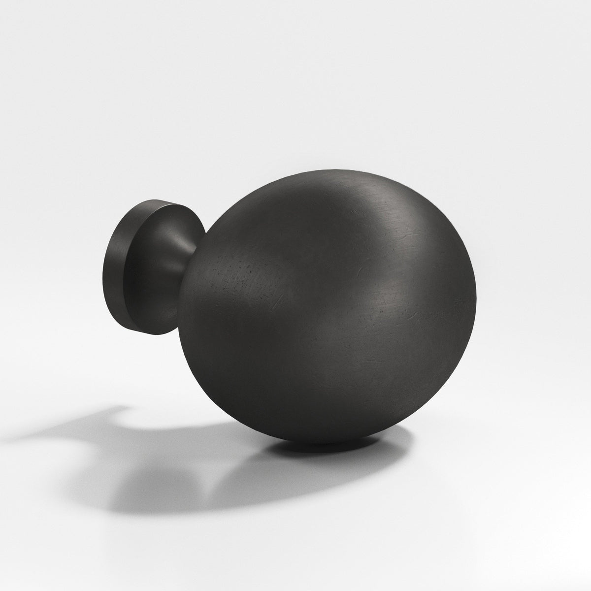 Colonial Bronze 198 Oval Egg Knob, 1-1/4 x 1 in - Distressed Satin Black