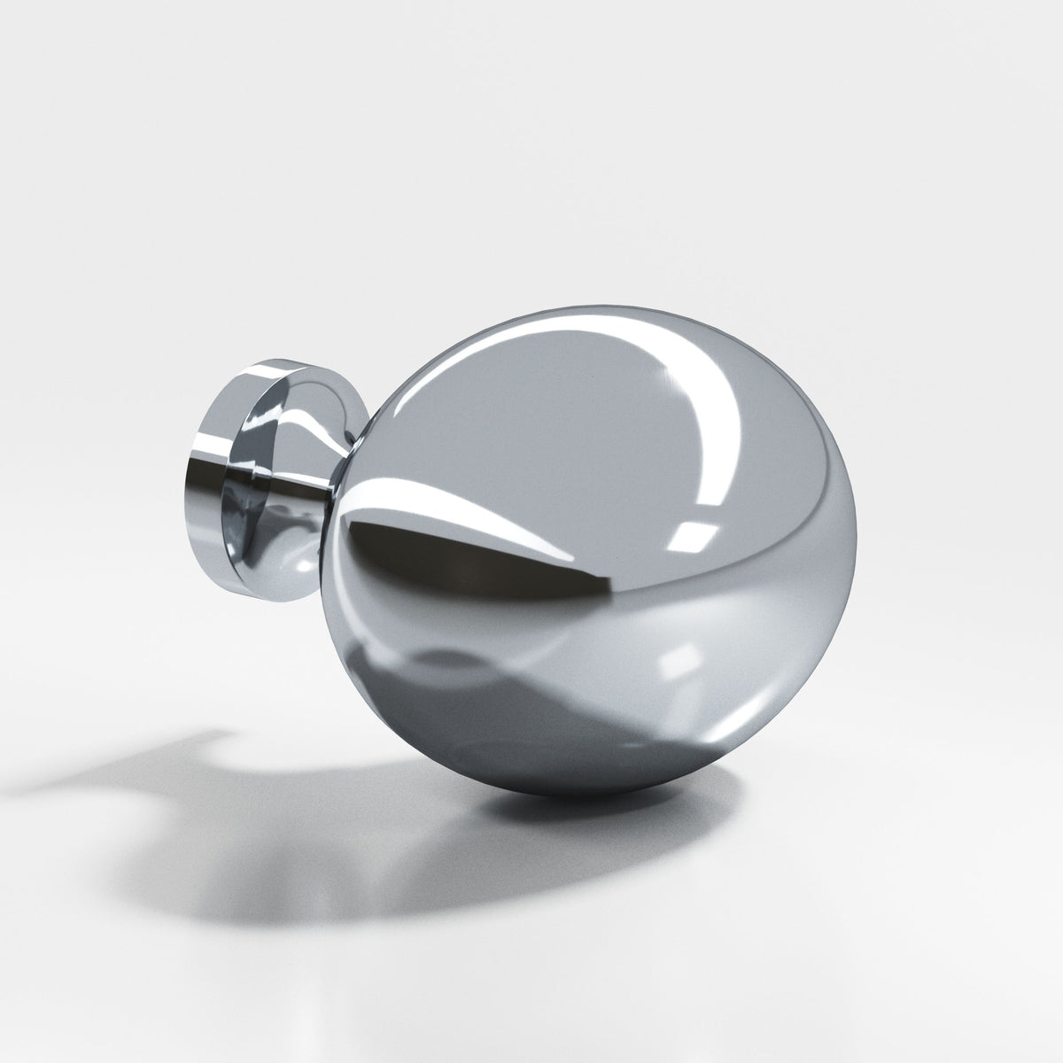 Colonial Bronze 198 Oval Egg Knob, 1-1/4 x 1 in - Polished Chrome