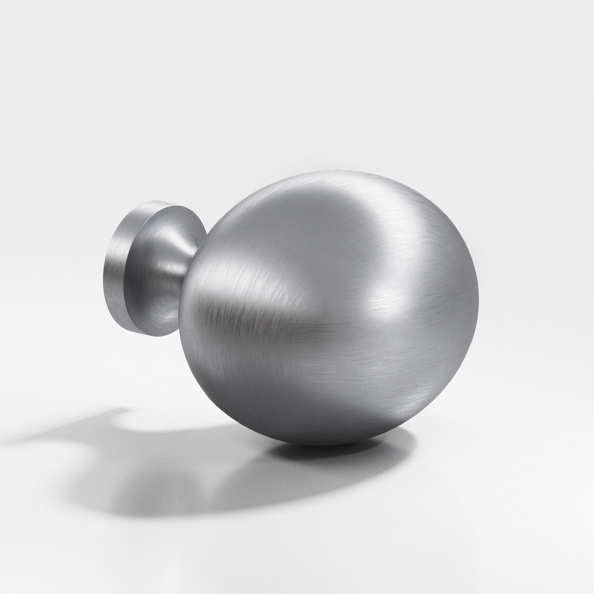 Colonial Bronze 198 Oval Egg Knob, 1-1/4 x 1 in - Matte Satin Chrome
