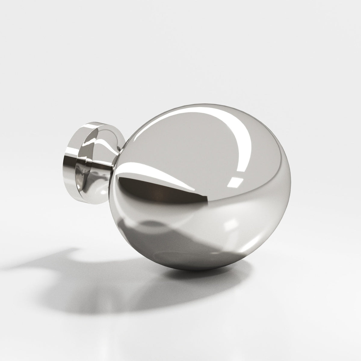 Colonial Bronze 198 Oval Egg Knob, 1-1/4 x 1 in - Polished Nickel