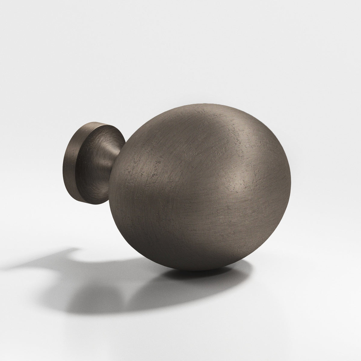 Colonial Bronze 199 Oval Egg Knob, 1-1/2 x 1-1/4 in - Distressed Pewter