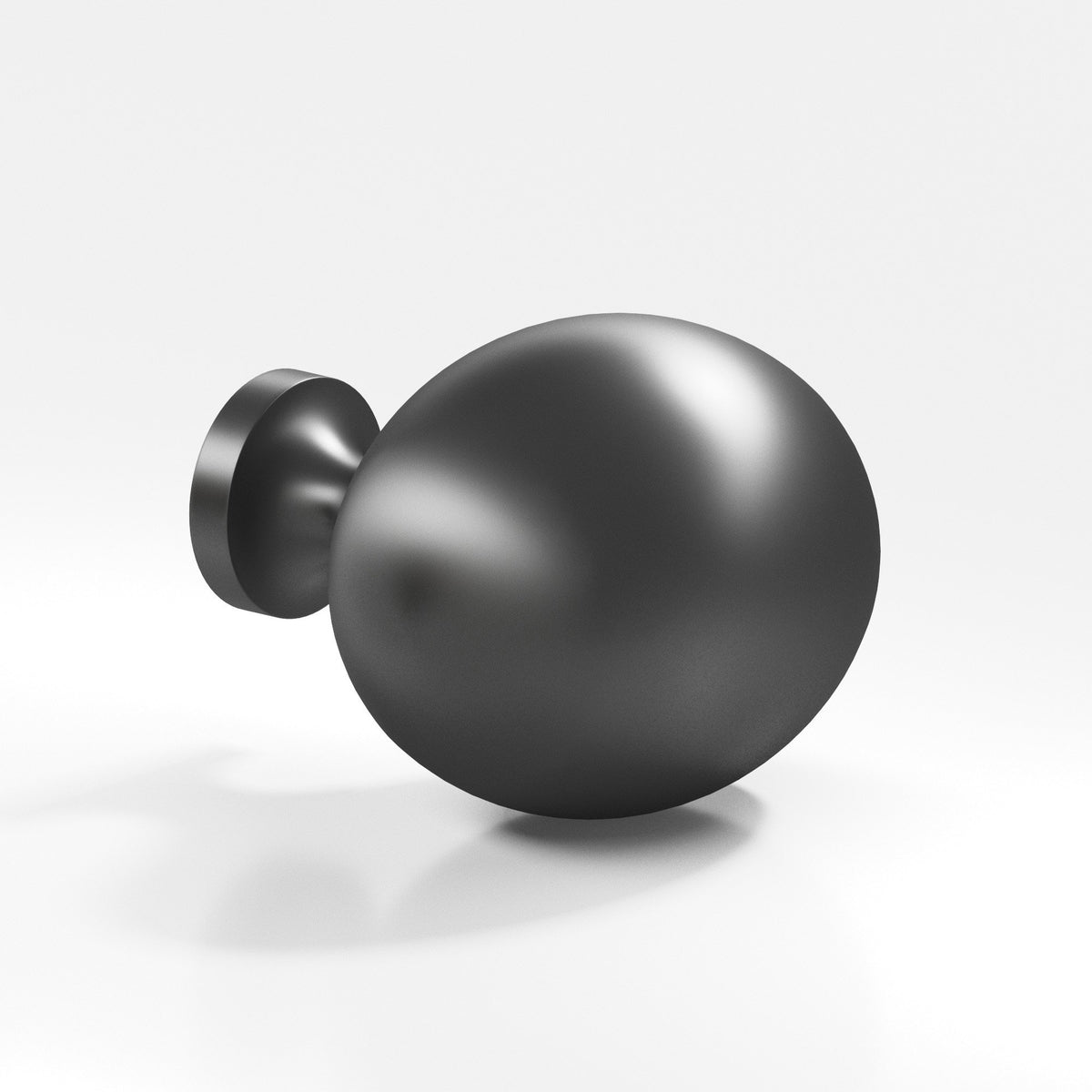 Colonial Bronze 199 Oval Egg Knob, 1-1/2 x 1-1/4 in - Matte Graphite