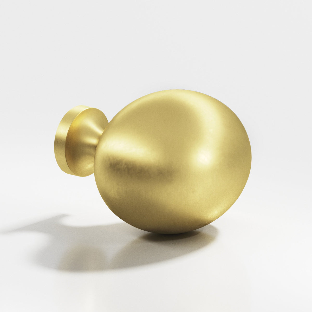 Colonial Bronze 199 Oval Egg Knob, 1-1/2 x 1-1/4 in - Matte Satin Brass