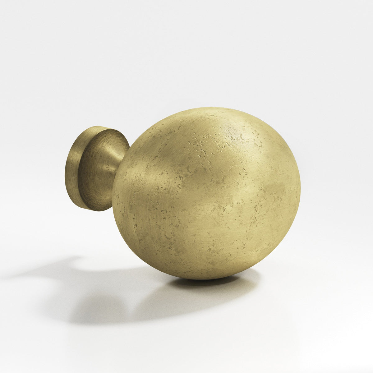 Colonial Bronze 198 Oval Egg Knob, 1-1/4 x 1 in - Distressed Antique Brass
