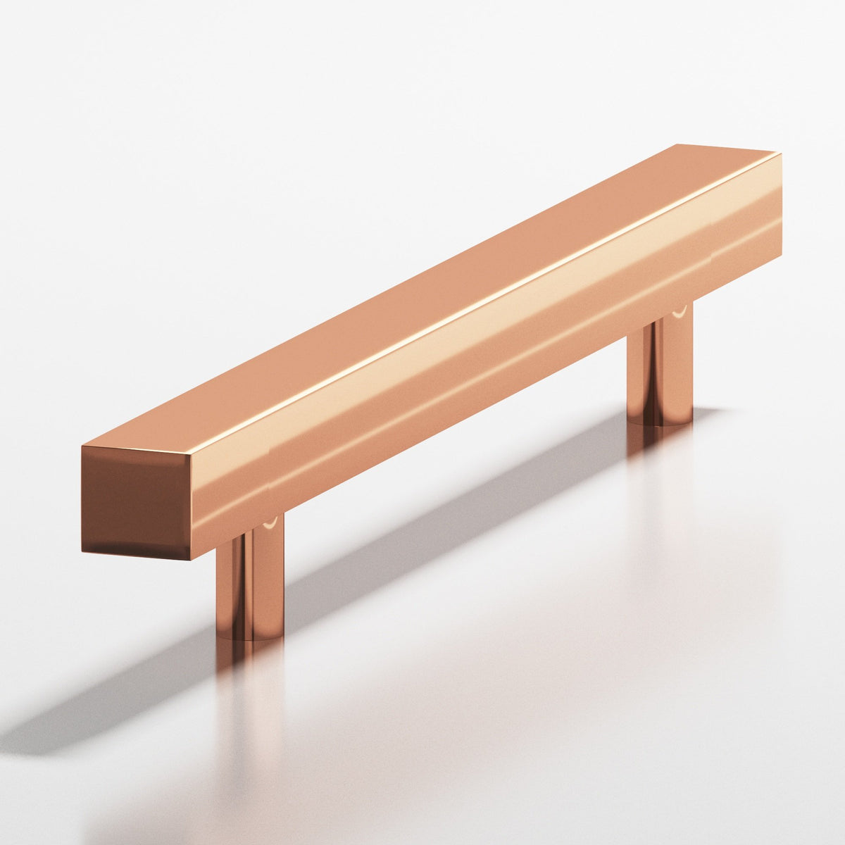 Colonial Bronze 217 Square Pull with Straight Posts, 2-3/16 in Projection - Polished Copper