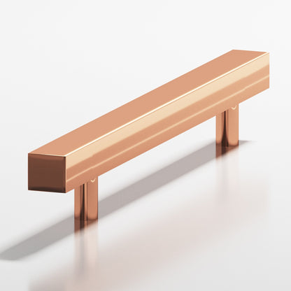 Colonial Bronze 217 Square Pull with Straight Posts, 2-3/16 in Projection - Polished Copper