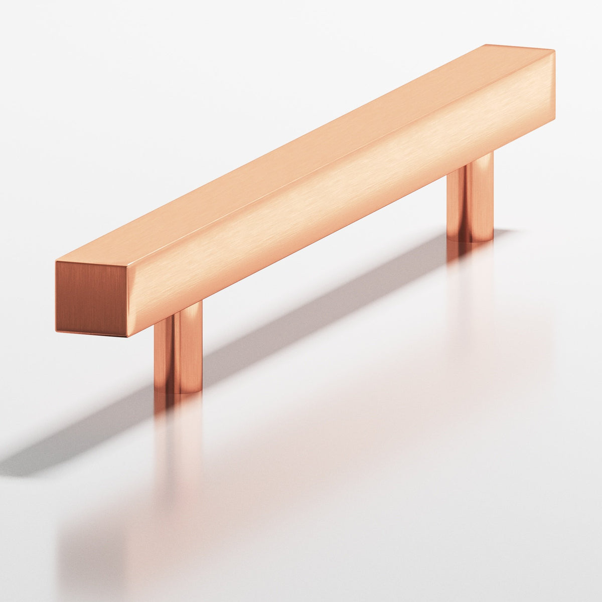 Colonial Bronze 506 Square Pull with Straight Posts, 1-1/4 in Projection - Satin Copper