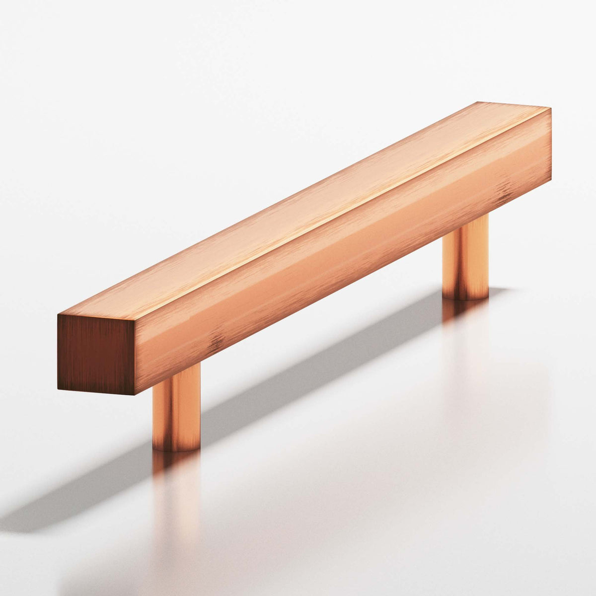Colonial Bronze 217 Square Pull with Straight Posts, 2-3/16 in Projection - Antique Copper