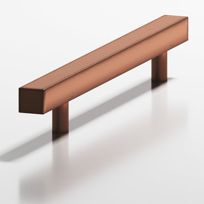 Colonial Bronze 217 Square Pull with Straight Posts, 2-3/16 in Projection - Matte Antique Copper