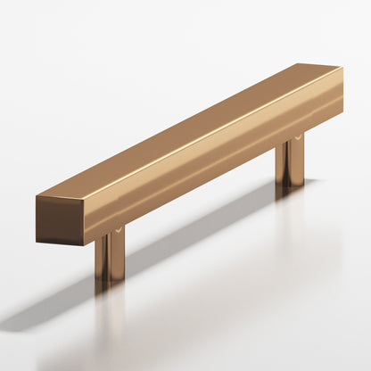 Colonial Bronze 217 Square Pull with Straight Posts, 2-3/16 in Projection - Polished Bronze
