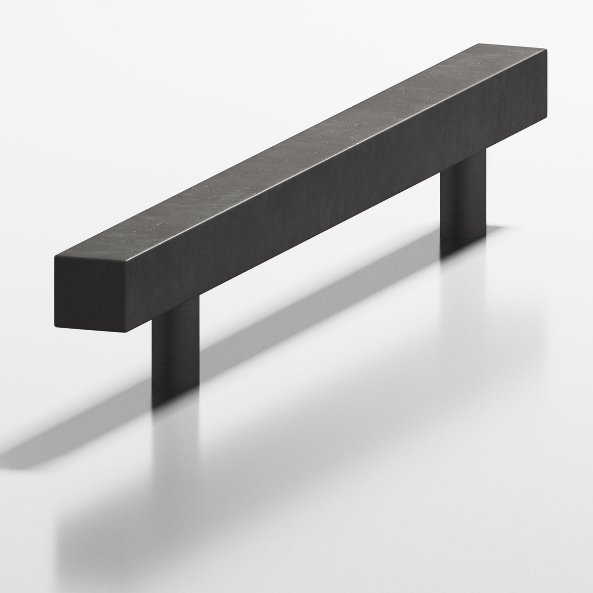 Colonial Bronze 506 Square Pull with Straight Posts, 1-1/4 in Projection - Distressed Satin Black