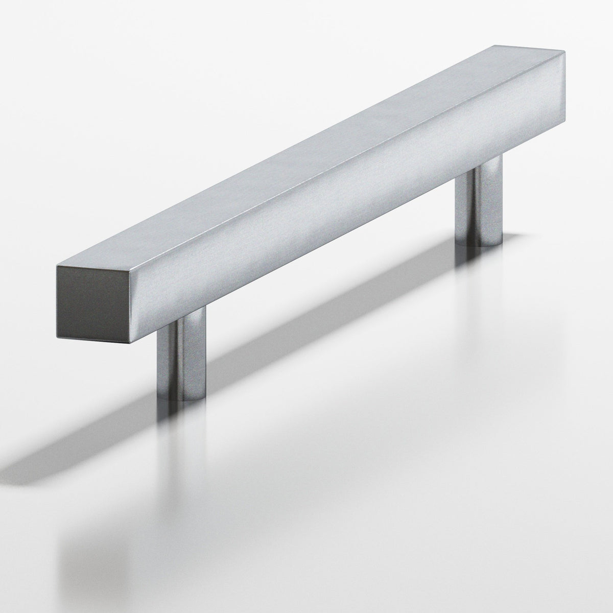 Colonial Bronze 506 Square Pull with Straight Posts, 1-1/4 in Projection - Satin Chrome