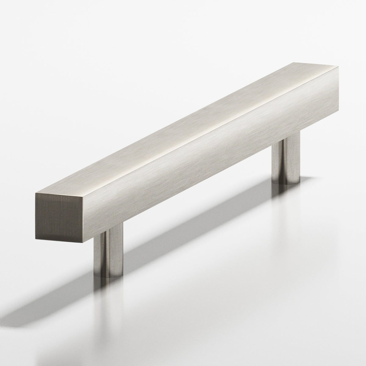Colonial Bronze 217 Square Pull with Straight Posts, 2-3/16 in Projection - Satin Nickel