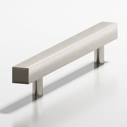Colonial Bronze 217 Square Pull with Straight Posts, 2-3/16 in Projection - Satin Nickel