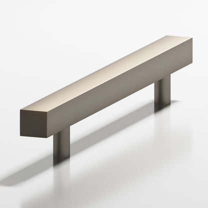 Colonial Bronze 217 Square Pull with Straight Posts, 2-3/16 in Projection - Matte Pewter