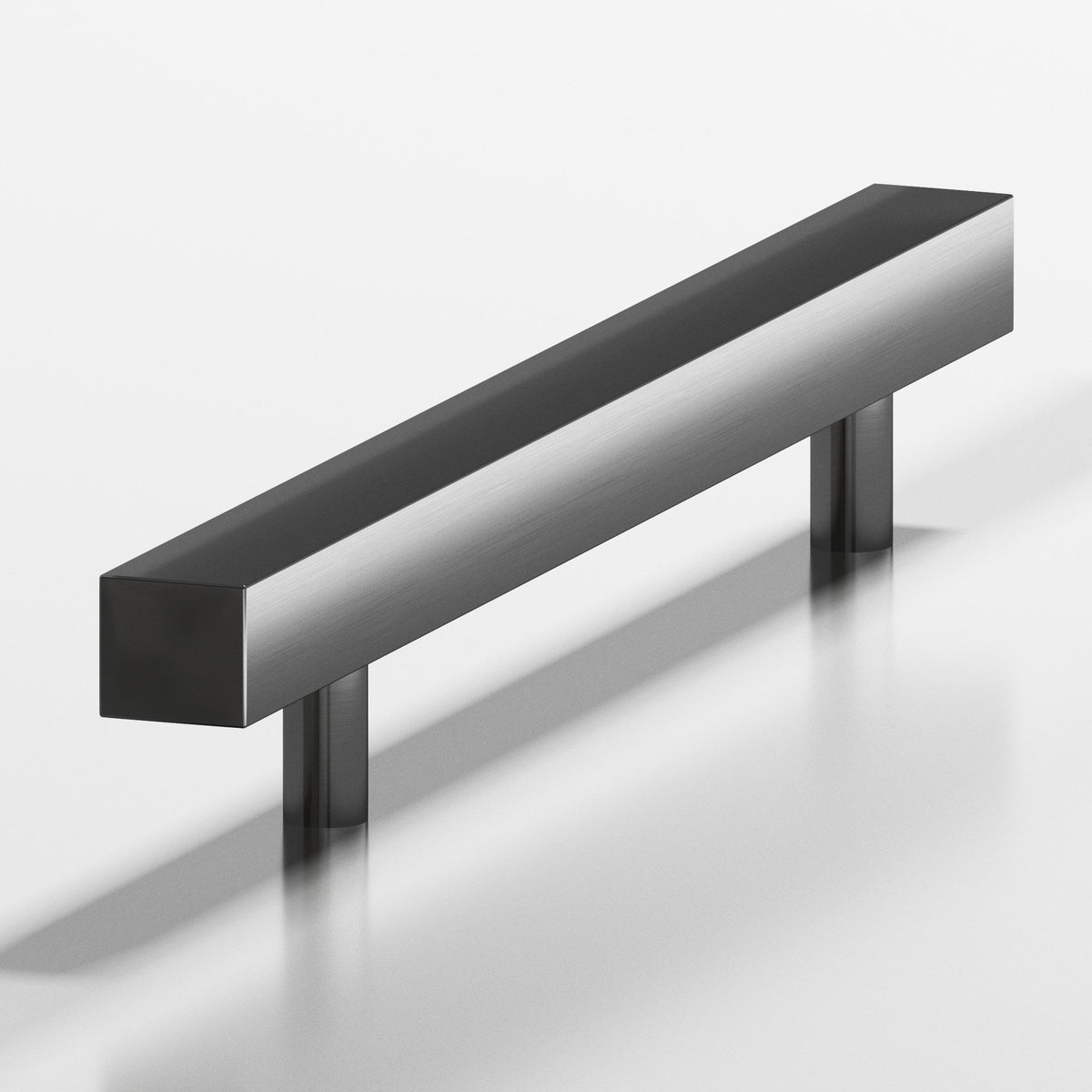 Colonial Bronze 217 Square Pull with Straight Posts, 2-3/16 in Projection - Graphite